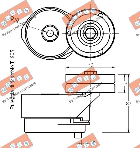 Belt Tensioner, V-ribbed belt