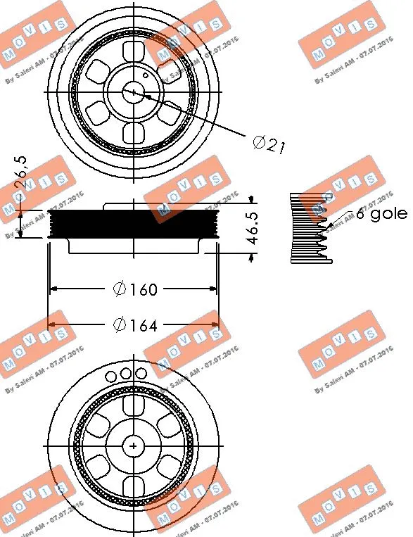Belt Pulley, crankshaft