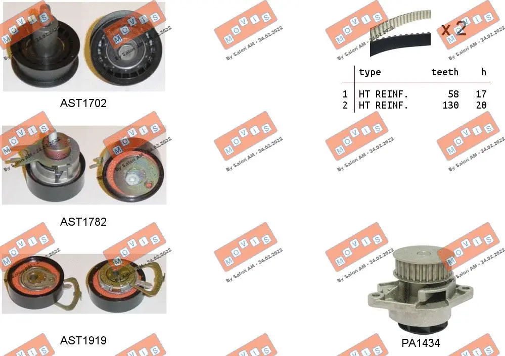 Water Pump & Timing Belt Kit (ASTK1171PA)