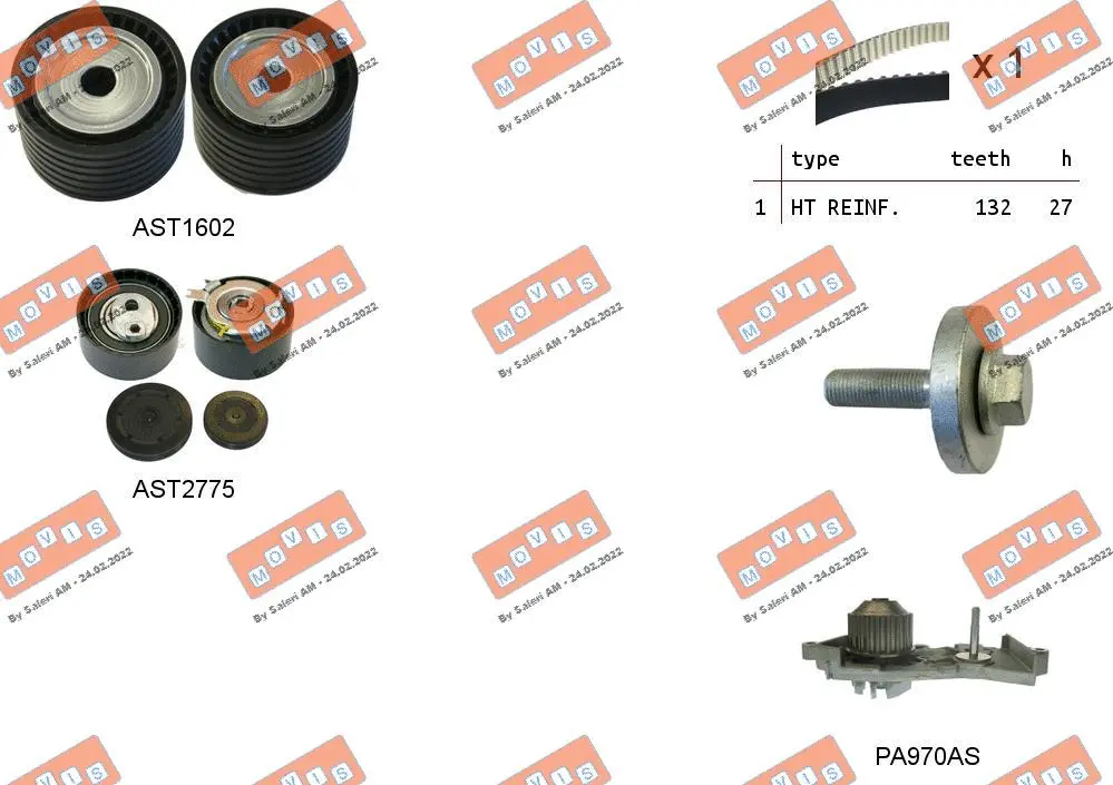 Water Pump & Timing Belt Kit (ASTK1089PA)