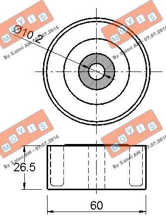 Deflection/Guide Pulley, V-ribbed belt