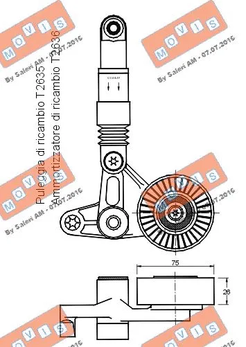 Belt Tensioner, V-ribbed belt