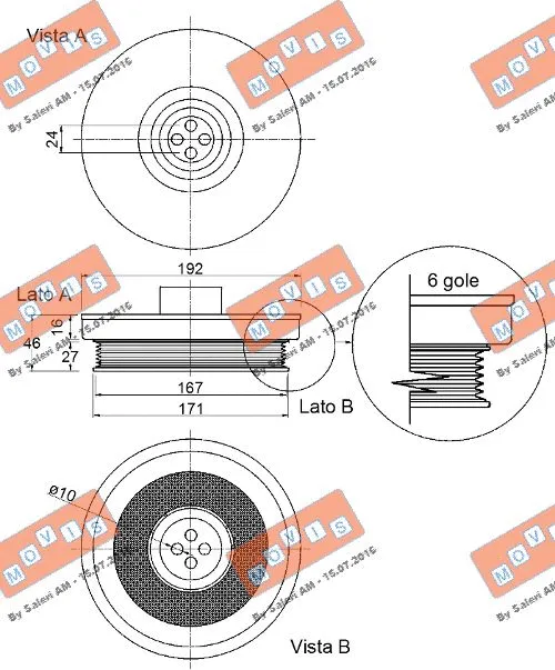 Belt Pulley, crankshaft