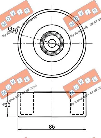 Deflection/Guide Pulley, V-ribbed belt