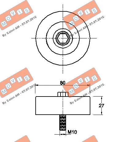 Deflection/Guide Pulley, V-ribbed belt