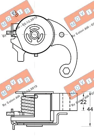 Tensioner, timing belt
