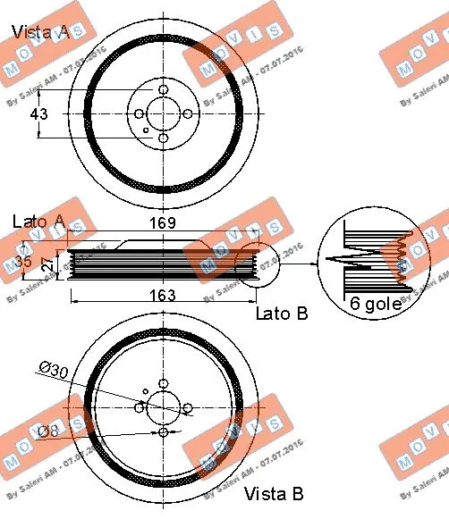 Belt Pulley, crankshaft