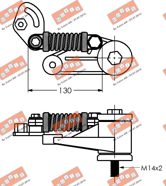 Belt Tensioner, V-ribbed belt