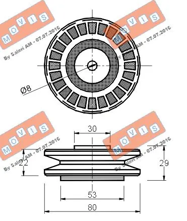 Deflection/Guide Pulley, V-ribbed belt