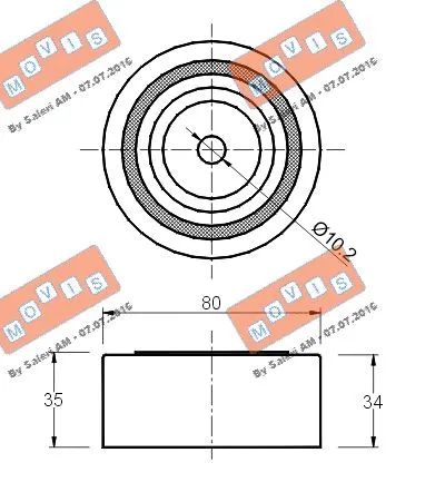 Deflection/Guide Pulley, timing belt