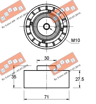 Deflection/Guide Pulley, timing belt