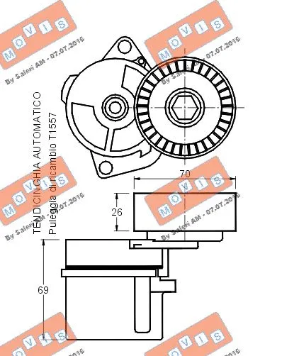 Belt Tensioner, V-ribbed belt