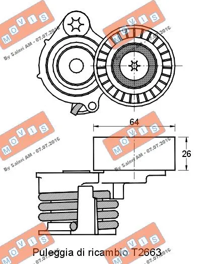 Belt Tensioner, V-ribbed belt