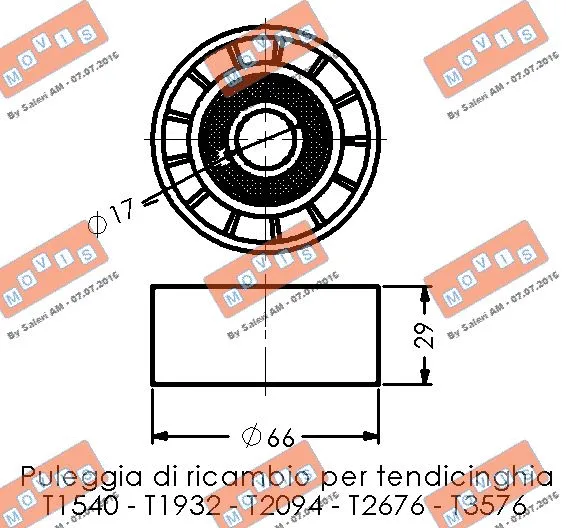 Deflection/Guide Pulley, V-ribbed belt