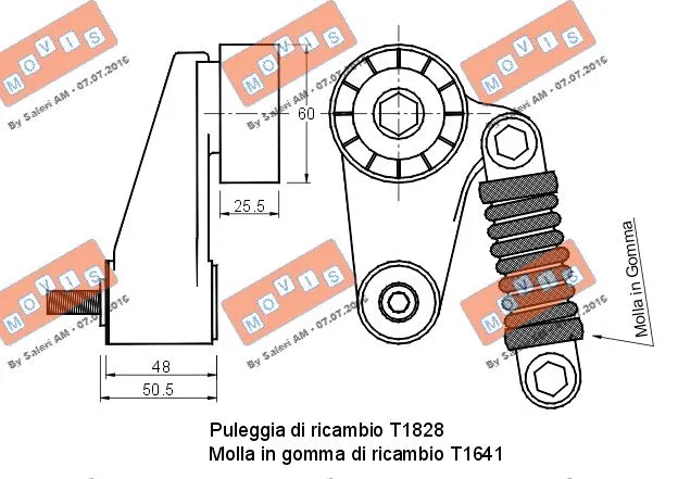 Belt Tensioner, V-ribbed belt