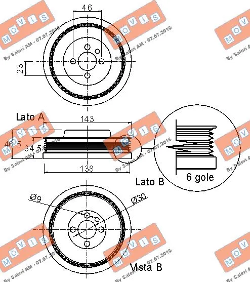 Belt Pulley, crankshaft