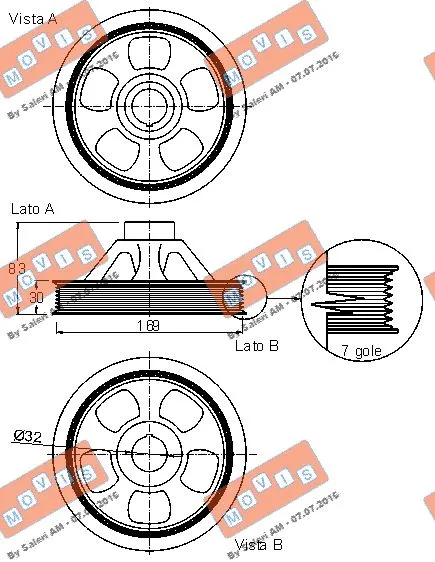 Belt Pulley, crankshaft
