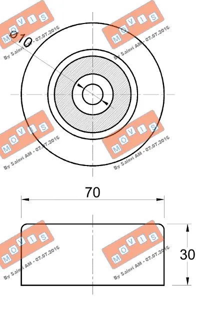 Deflection/Guide Pulley, V-ribbed belt