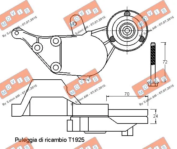 Belt Tensioner, V-ribbed belt