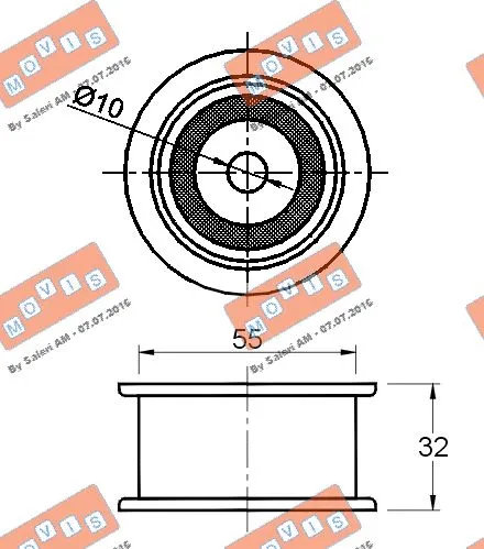 Deflection/Guide Pulley, timing belt