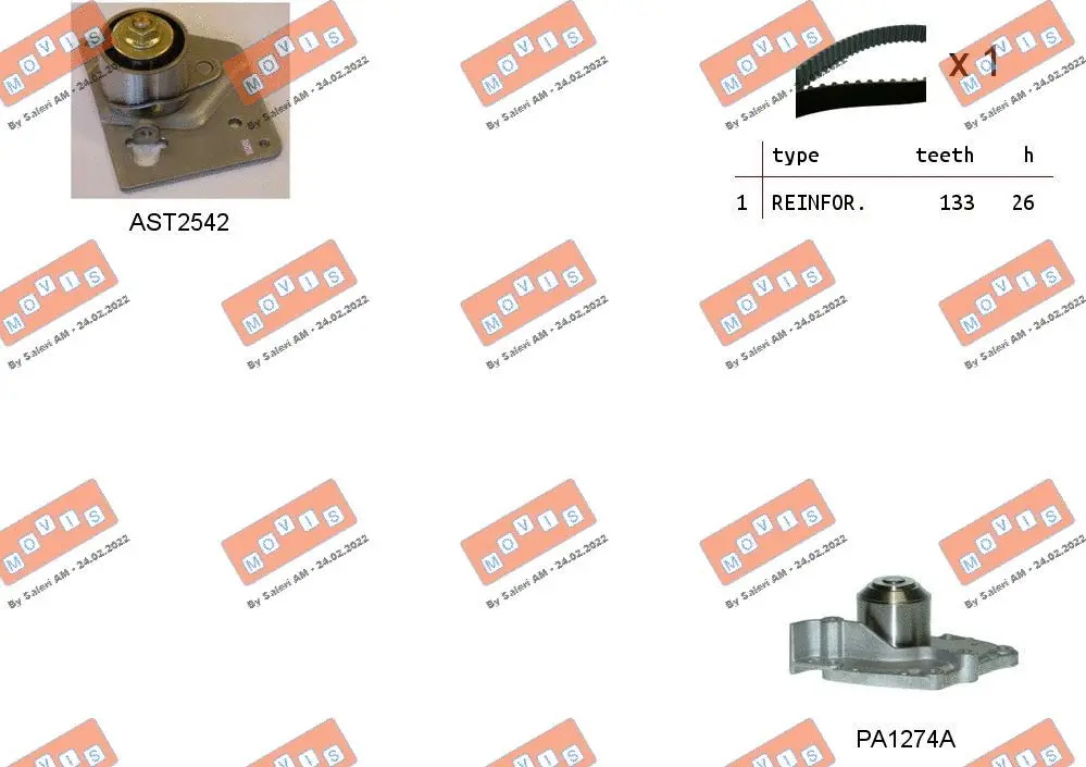Water Pump & Timing Belt Kit (ASTK0931PA)