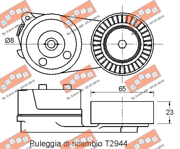 Belt Tensioner, V-ribbed belt