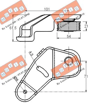 Belt Tensioner, V-ribbed belt