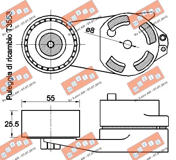 Belt Tensioner, V-ribbed belt