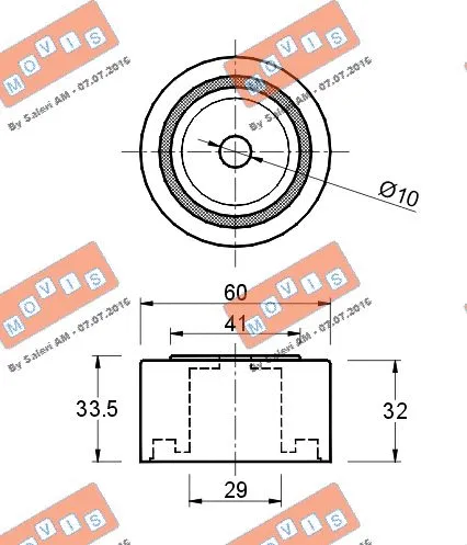 Deflection/Guide Pulley, timing belt