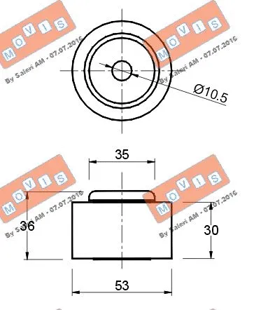 Deflection/Guide Pulley, timing belt