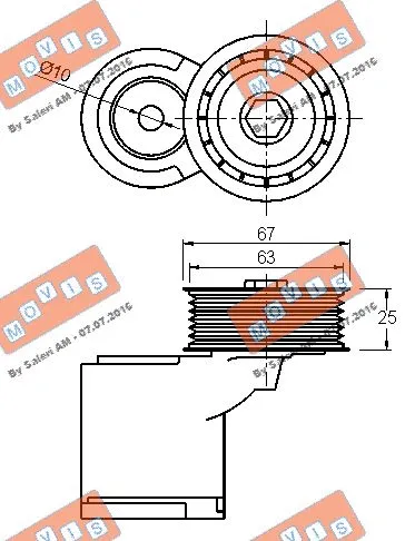 Belt Tensioner, V-ribbed belt