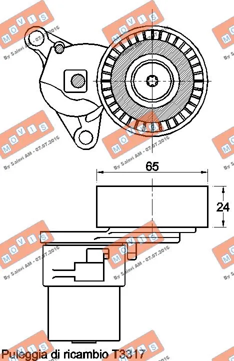 Belt Tensioner, V-ribbed belt
