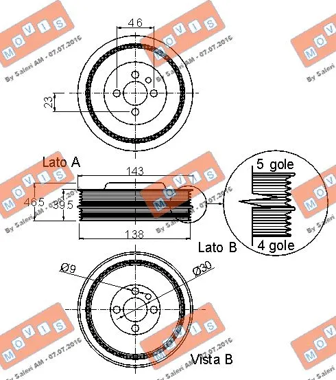 Belt Pulley, crankshaft