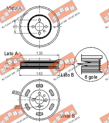Belt Pulley, crankshaft