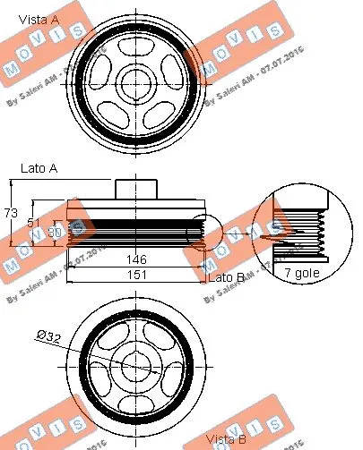 Belt Pulley, crankshaft