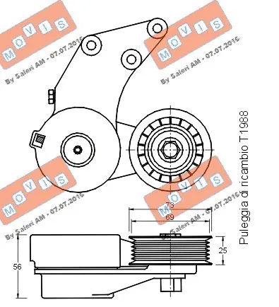 Belt Tensioner, V-ribbed belt