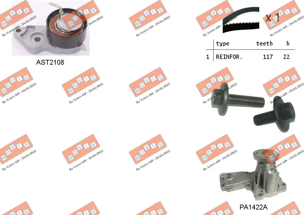Water Pump & Timing Belt Kit (ASTK0869PA2)
