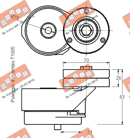Belt Tensioner, V-ribbed belt