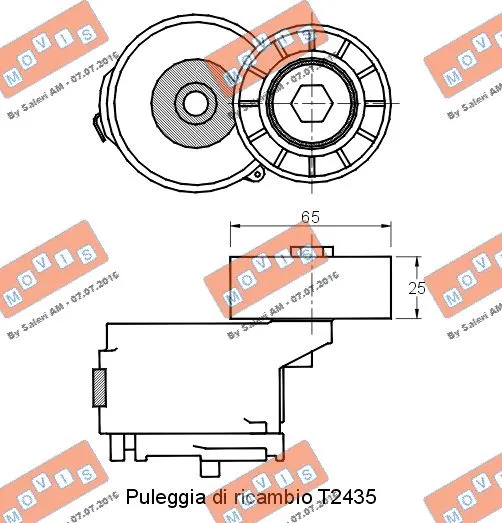 Belt Tensioner, V-ribbed belt