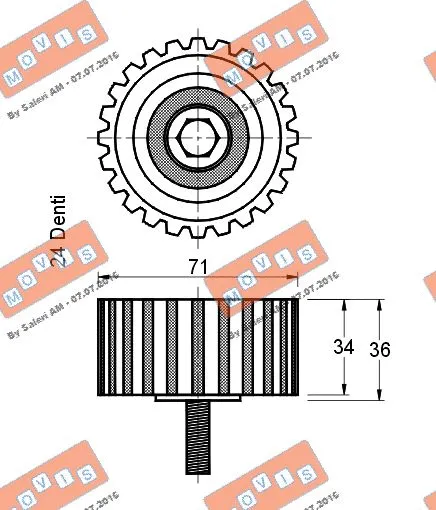 Deflection/Guide Pulley, timing belt