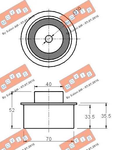 Deflection/Guide Pulley, timing belt