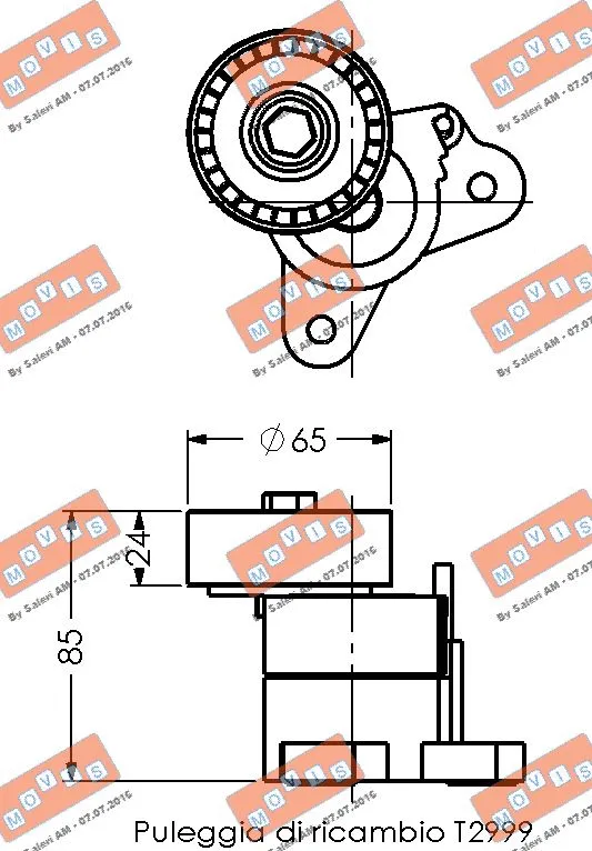 Belt Tensioner, V-ribbed belt