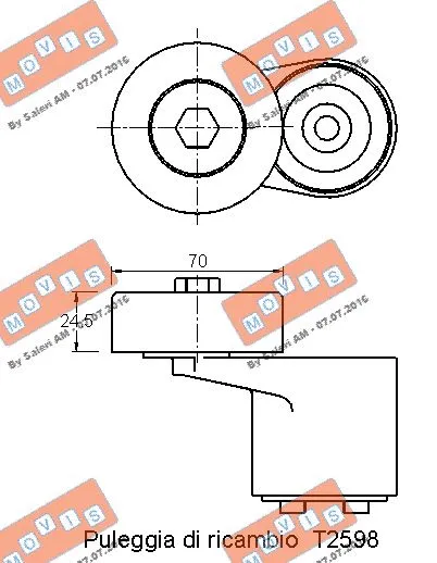 Belt Tensioner, V-ribbed belt