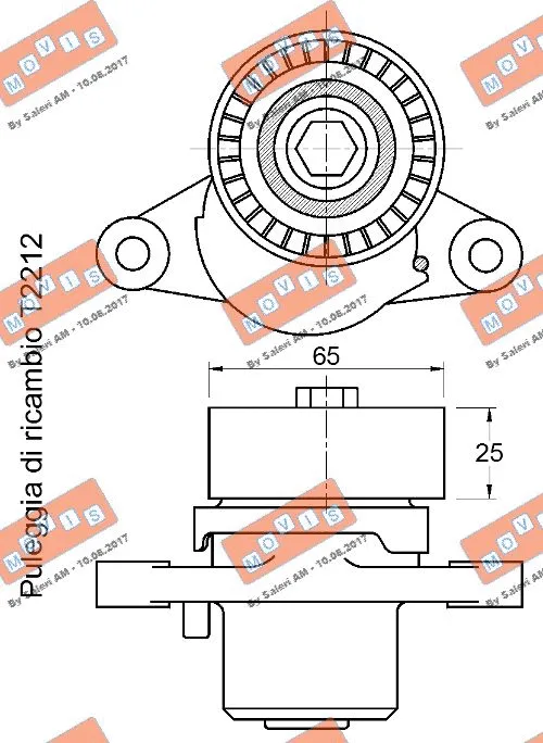 Tensioner Pulley, V-ribbed belt