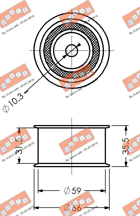 Deflection/Guide Pulley, timing belt