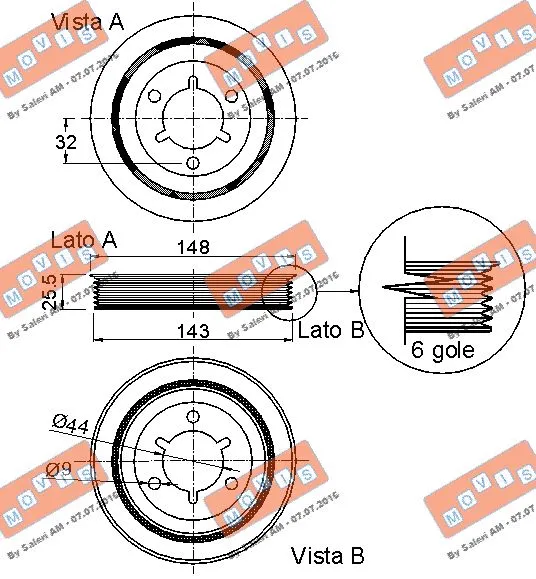 Belt Pulley, crankshaft
