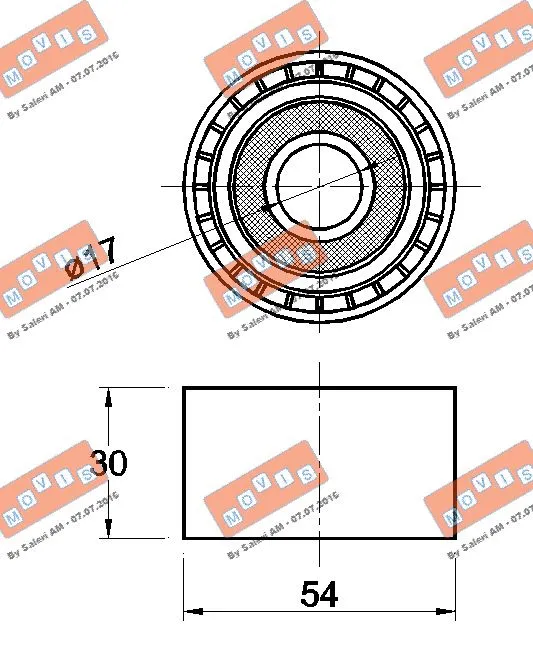Deflection/Guide Pulley, V-ribbed belt