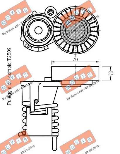 Belt Tensioner, V-ribbed belt