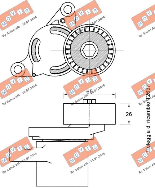 Belt Tensioner, V-ribbed belt