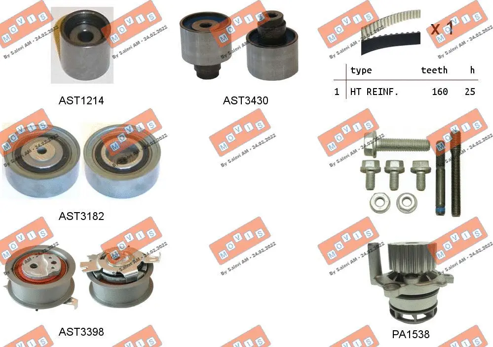 Water Pump & Timing Belt Kit (ASTK1125PA)